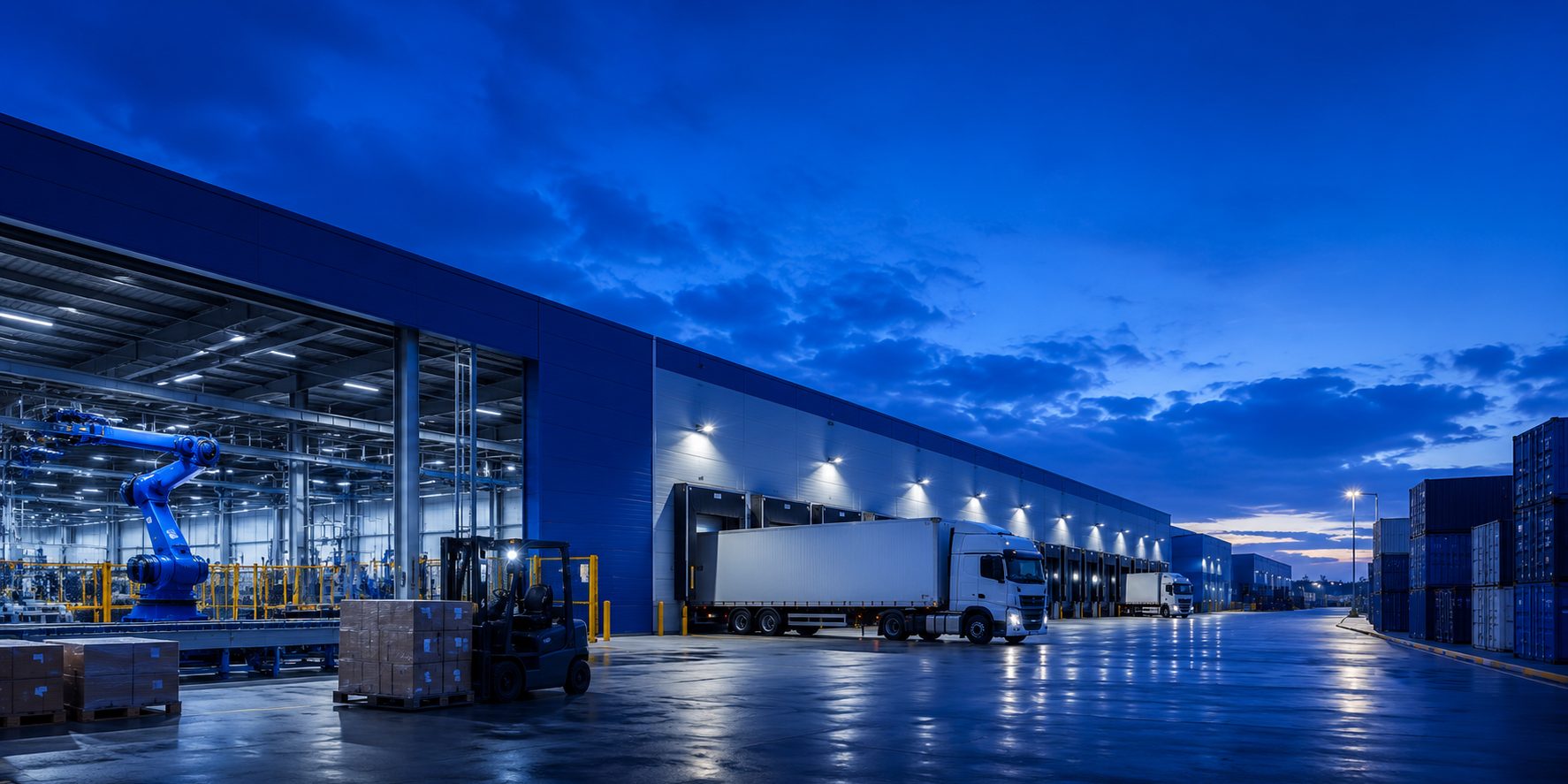 Commercial warehouse facility with security and electrical infrastructure — Raiden Technologies