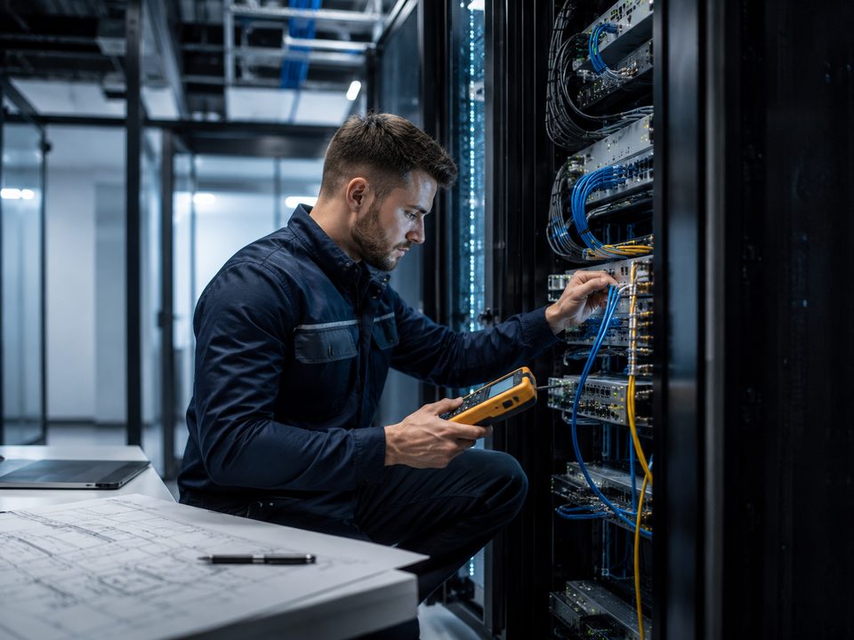 Commercial electrical and data cabling infrastructure