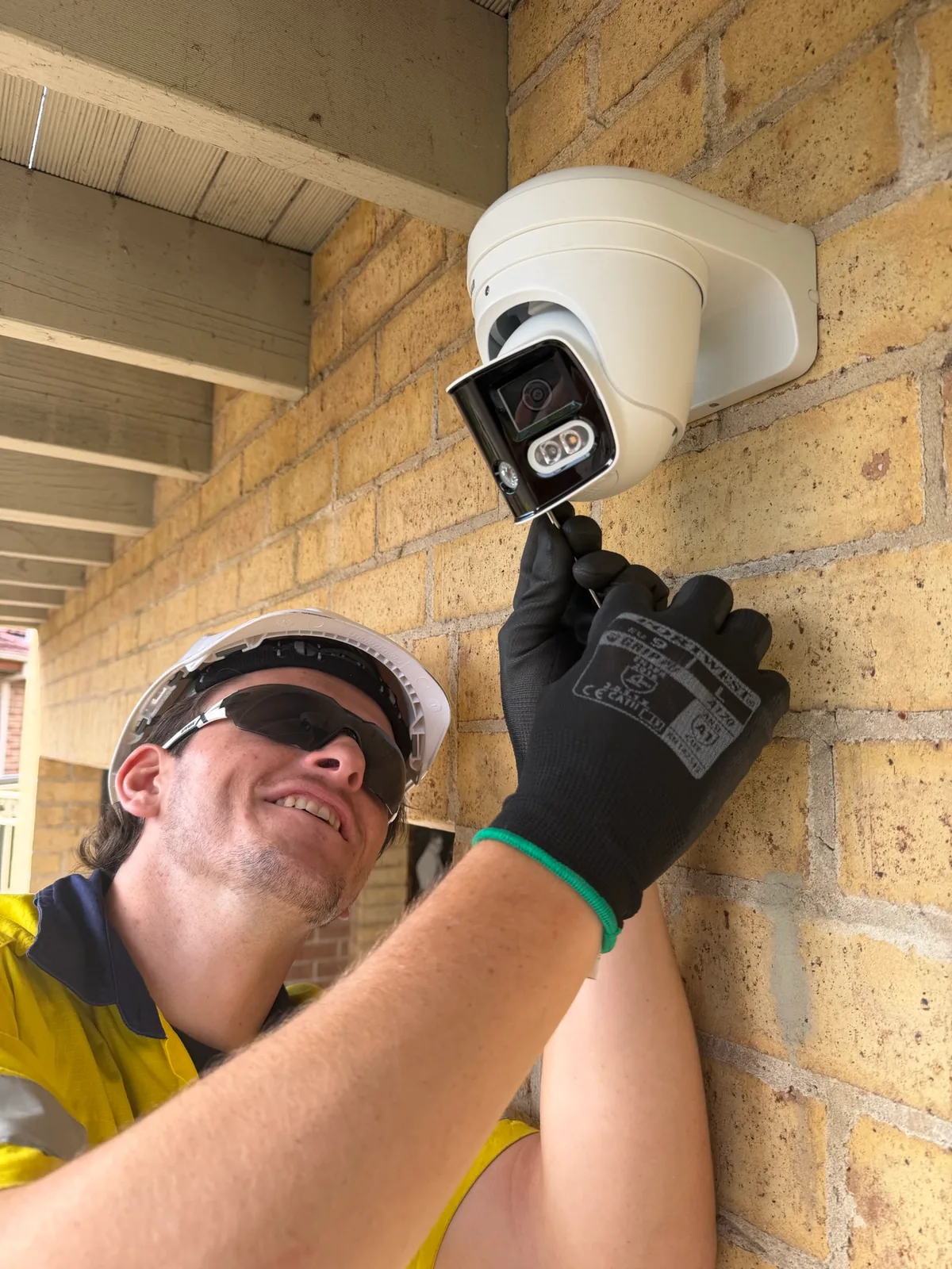 Raiden Technologies technician delivering commercial security installation on site